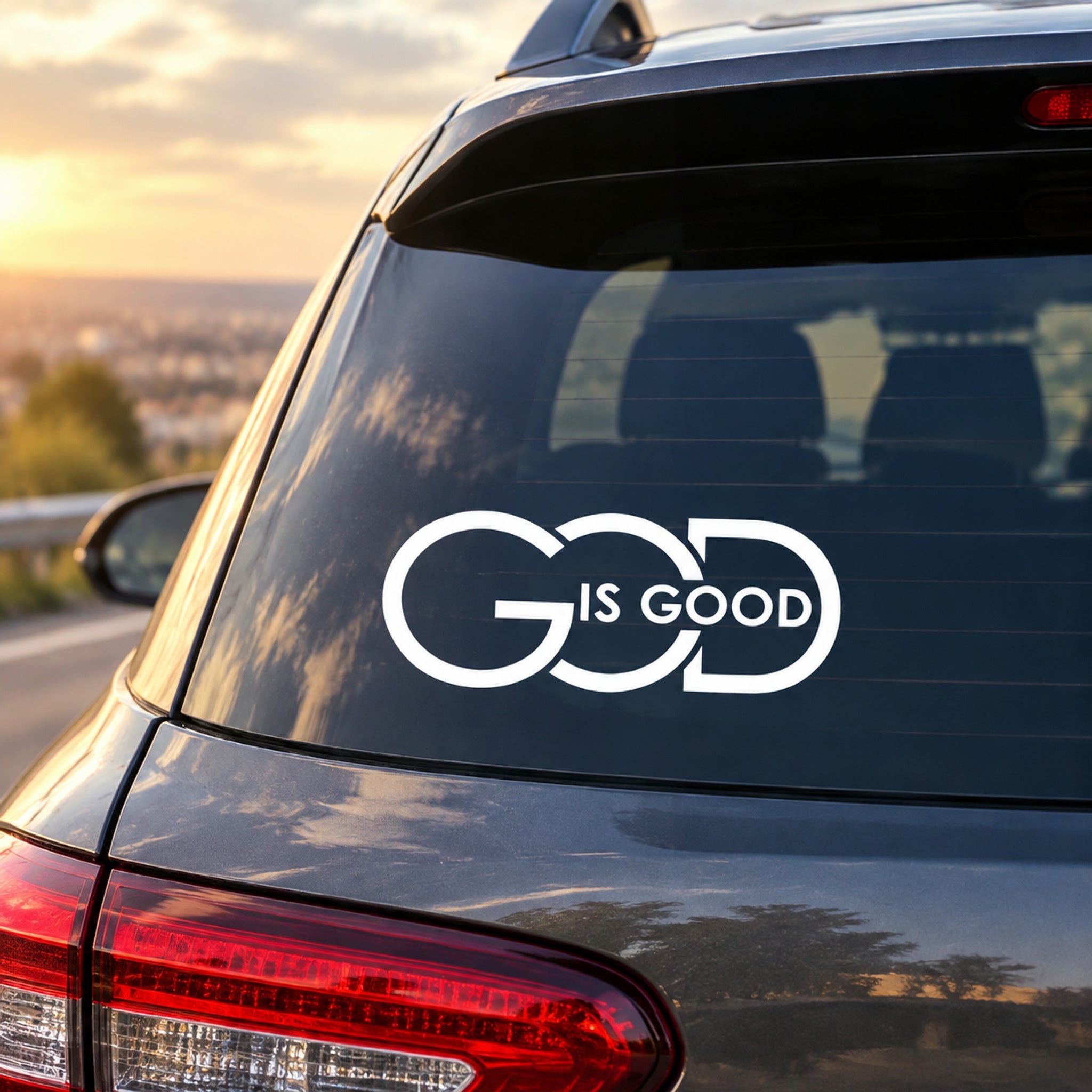 God Is Good Christian car decal