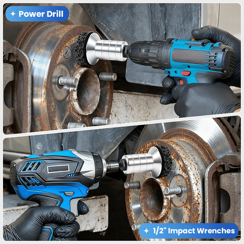 Pro-Grade Wheel Hub & Stud Resurfacing Kit | Rust Removal Attachment