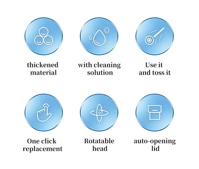 Toilet Scrubber Kit with Self-Cleaning Disposable Pads