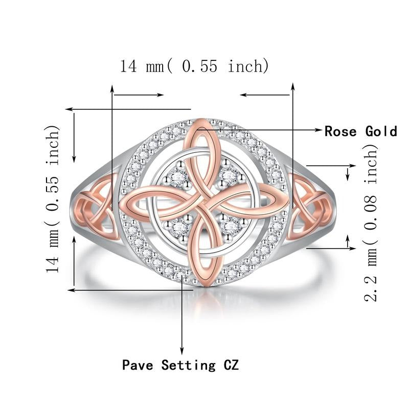 Witches Knot Silver Ring