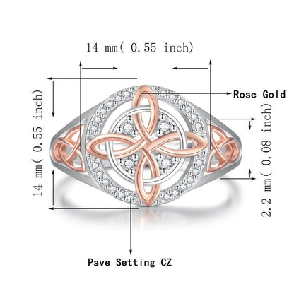 Witches Knot Silver Ring