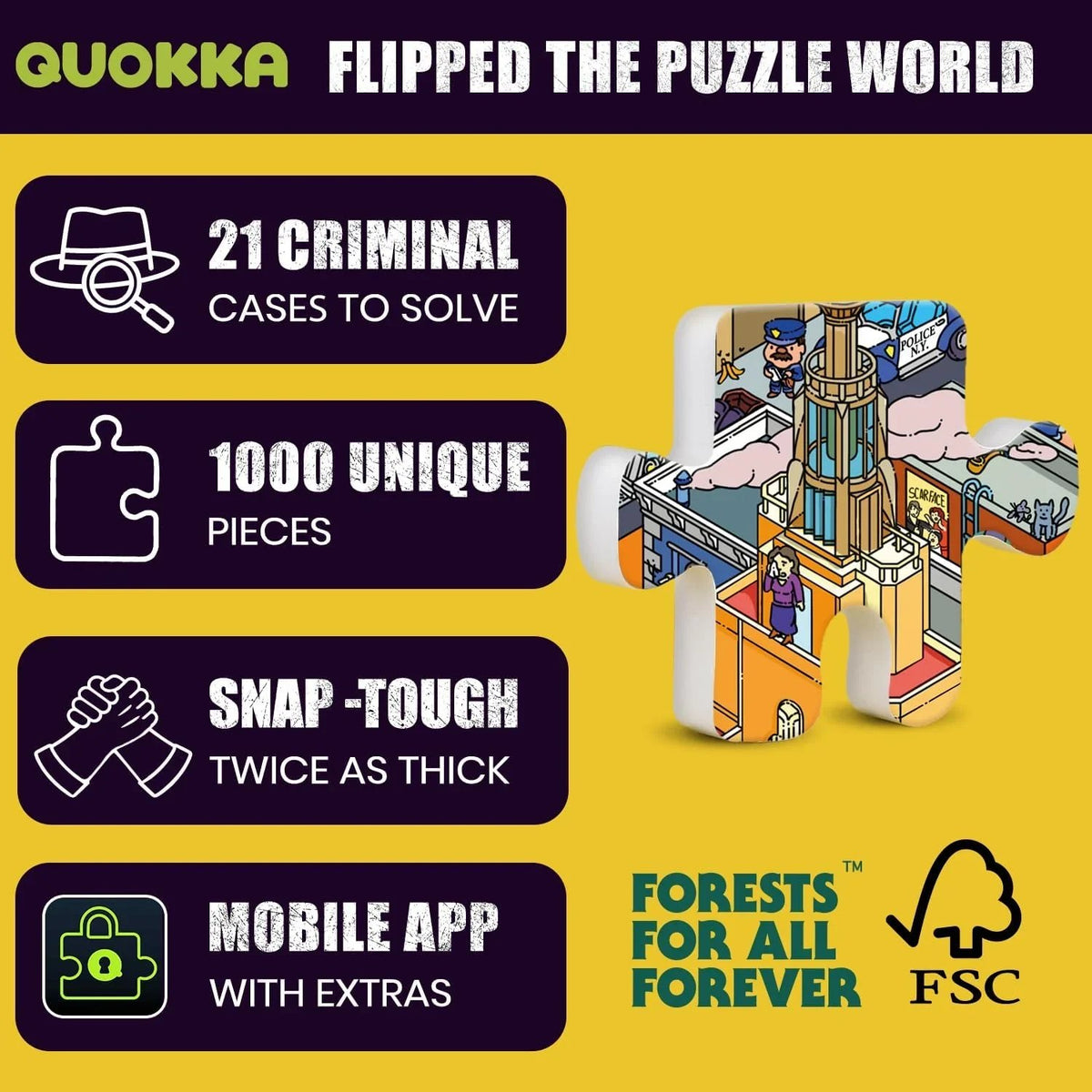 ⏳ Last Day 49% OFF – 🕵️ Detectives: New York 1000-Piece Seek & See Puzzle | Build the Crime Scene & Hunt for Hidden Clues 🗽