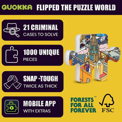 ⏳ Last Day 49% OFF – 🕵️ Detectives: New York 1000-Piece Seek & See Puzzle | Build the Crime Scene & Hunt for Hidden Clues 🗽