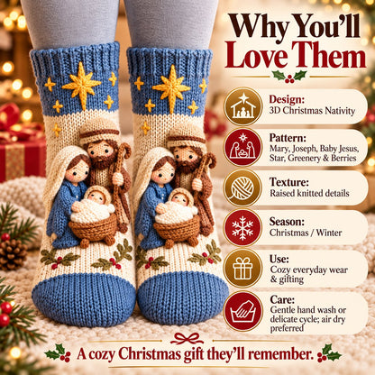 🎄Last Day 50% OFF-3D Nativity Christmas Socks