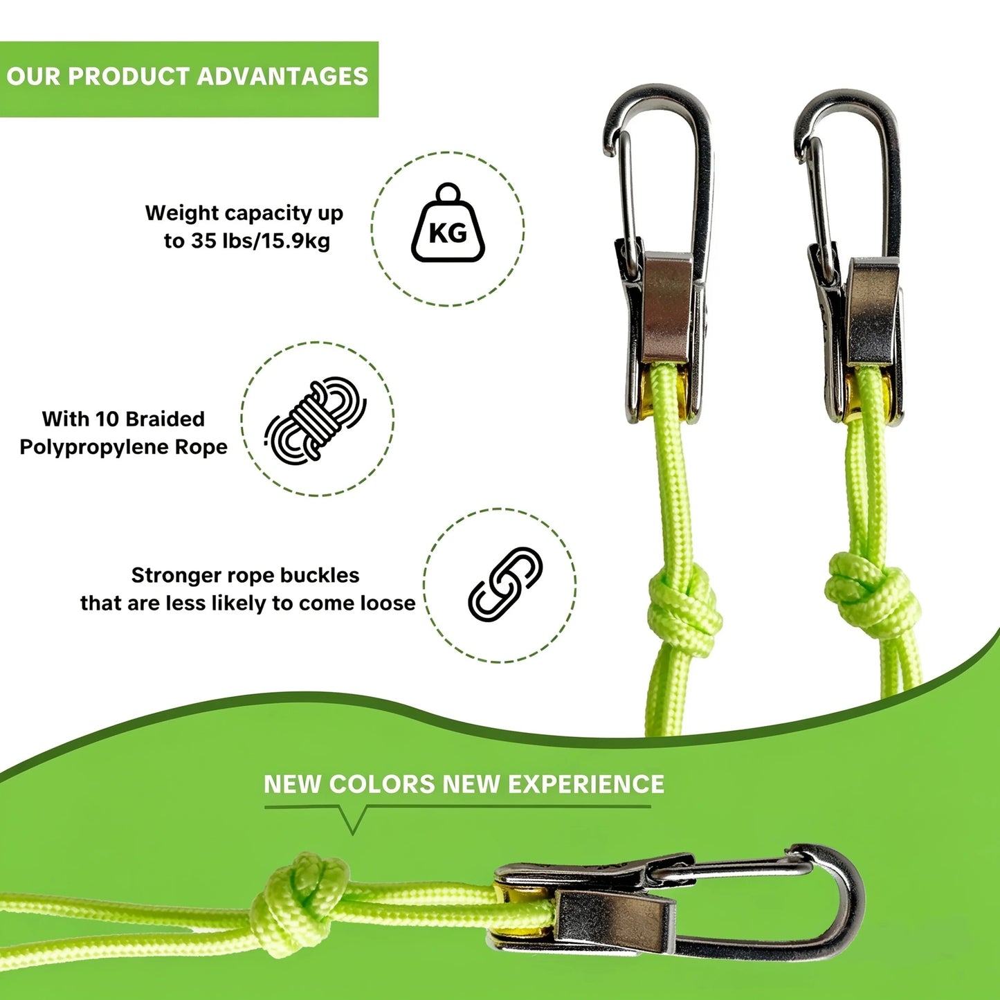 Multi Function Retractable Buckle Rope for Camping Hiking and Outdoor Use