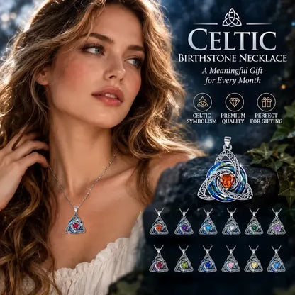 🔥last Day 49% Off - ✝️birthstone Celtic Trinity Knot Necklace ✨
