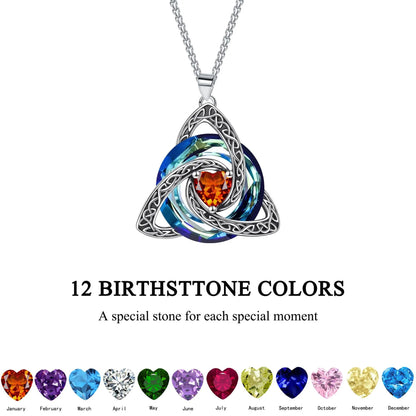 🔥last Day 49% Off - ✝️birthstone Celtic Trinity Knot Necklace ✨