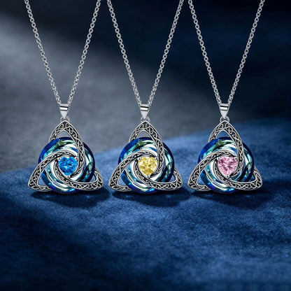 🔥last Day 49% Off - ✝️birthstone Celtic Trinity Knot Necklace ✨