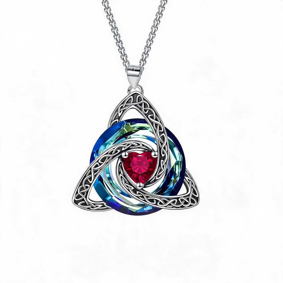 🔥last Day 49% Off - ✝️birthstone Celtic Trinity Knot Necklace ✨