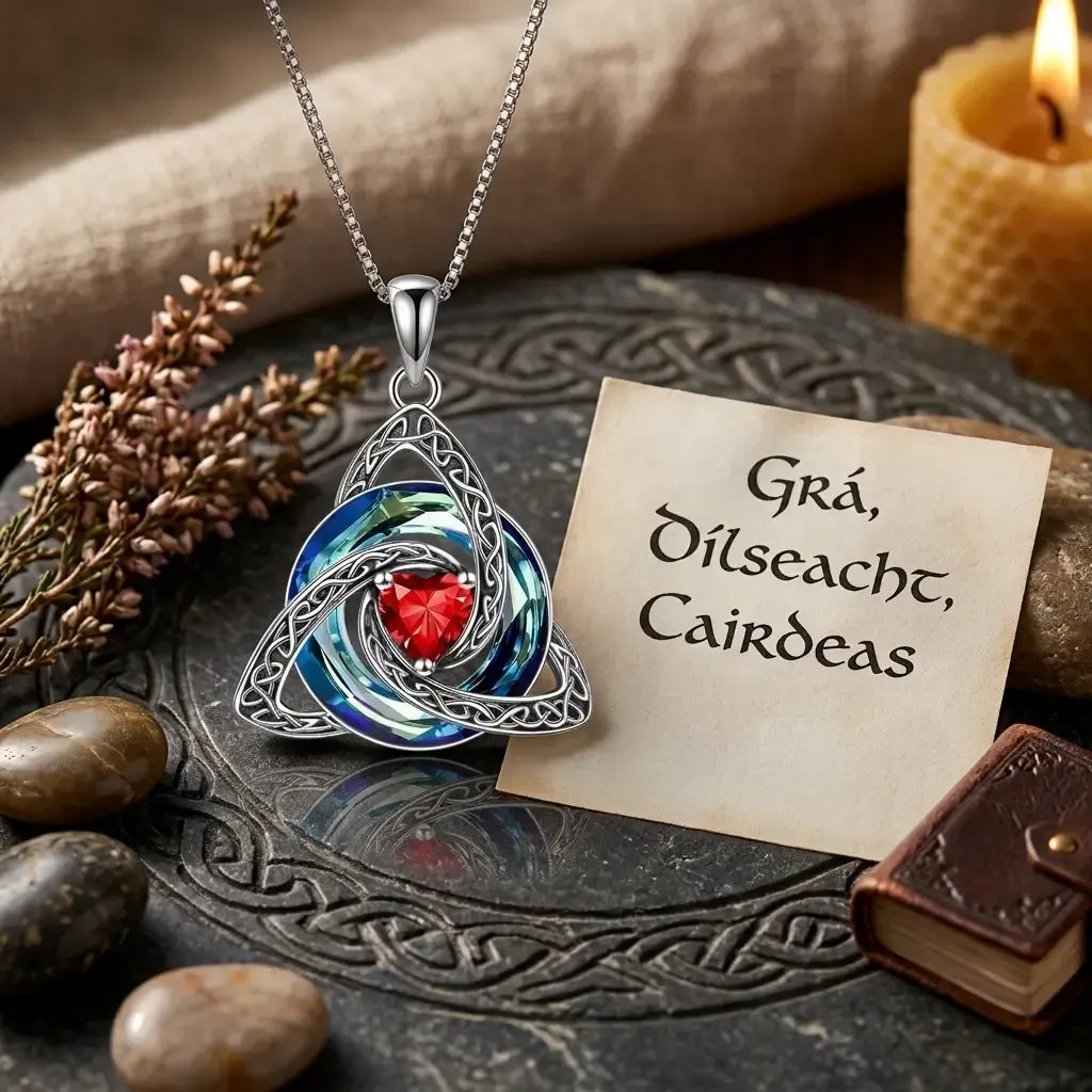 🔥last Day 49% Off - ✝️birthstone Celtic Trinity Knot Necklace ✨
