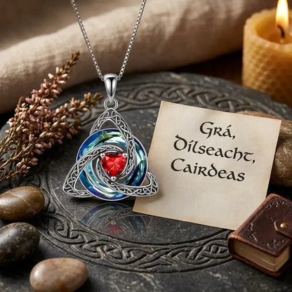 🔥last Day 49% Off - ✝️birthstone Celtic Trinity Knot Necklace ✨