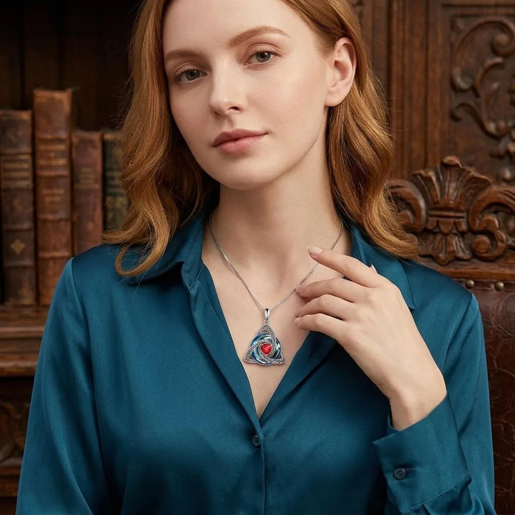 🔥last Day 49% Off - ✝️birthstone Celtic Trinity Knot Necklace ✨