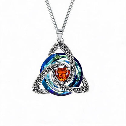 🔥last Day 49% Off - ✝️birthstone Celtic Trinity Knot Necklace ✨