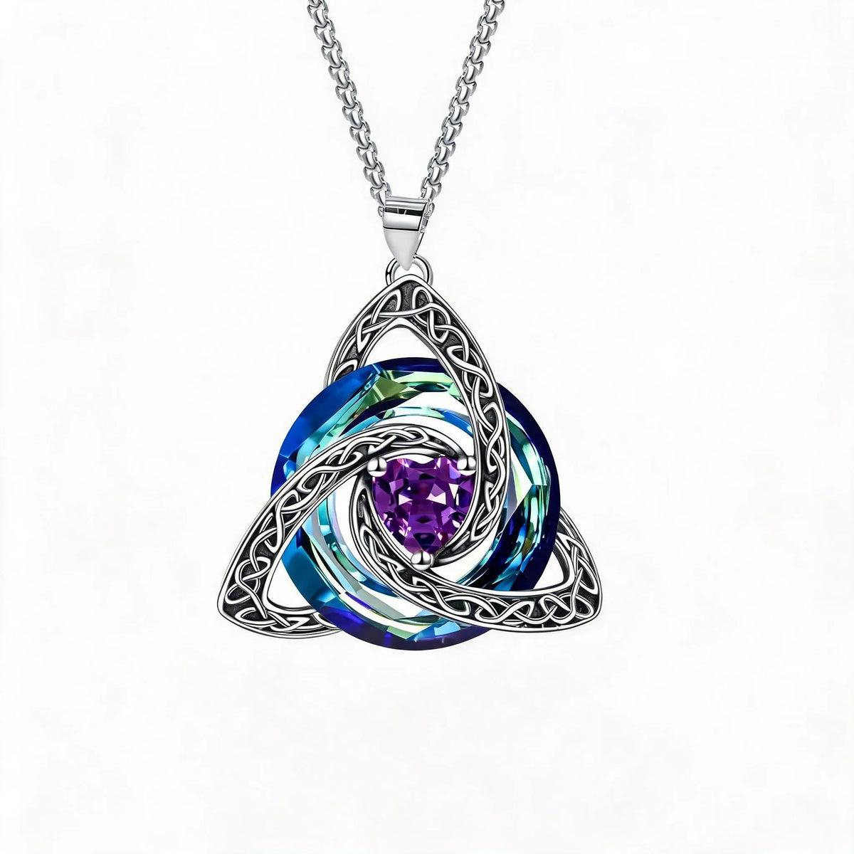 🔥last Day 49% Off - ✝️birthstone Celtic Trinity Knot Necklace ✨