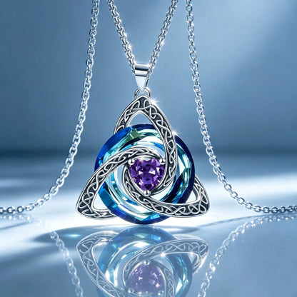 🔥last Day 49% Off - ✝️birthstone Celtic Trinity Knot Necklace ✨
