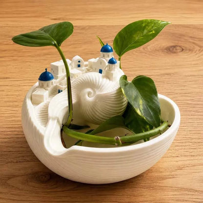 🔥Last Day 50% OFF – 🌊 Hand-Painted Santorini Catchall Bowl | Limited Coastal Decor ✨