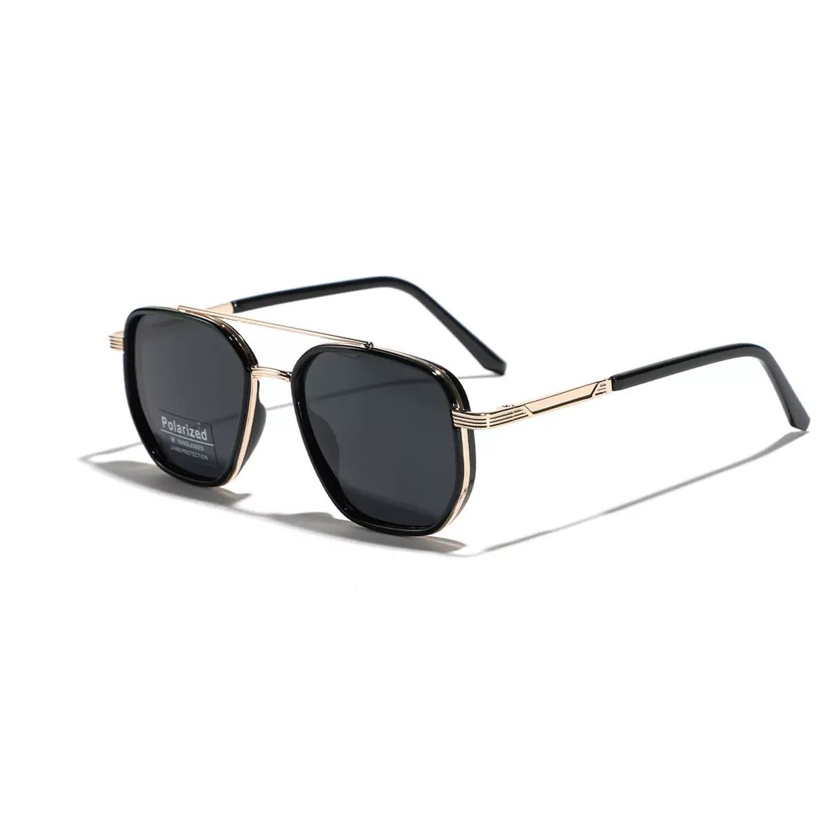 Polarized Geometric Aviator Sunglasses