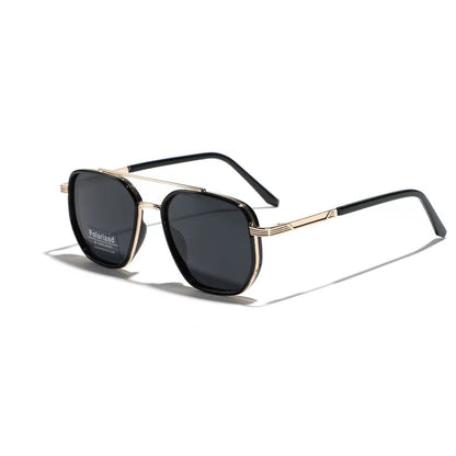 Polarized Geometric Aviator Sunglasses