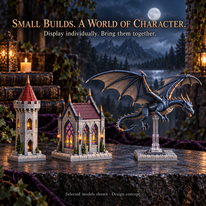 24-day Medieval Magic Dragon Castle Cathedral Advent Calendar