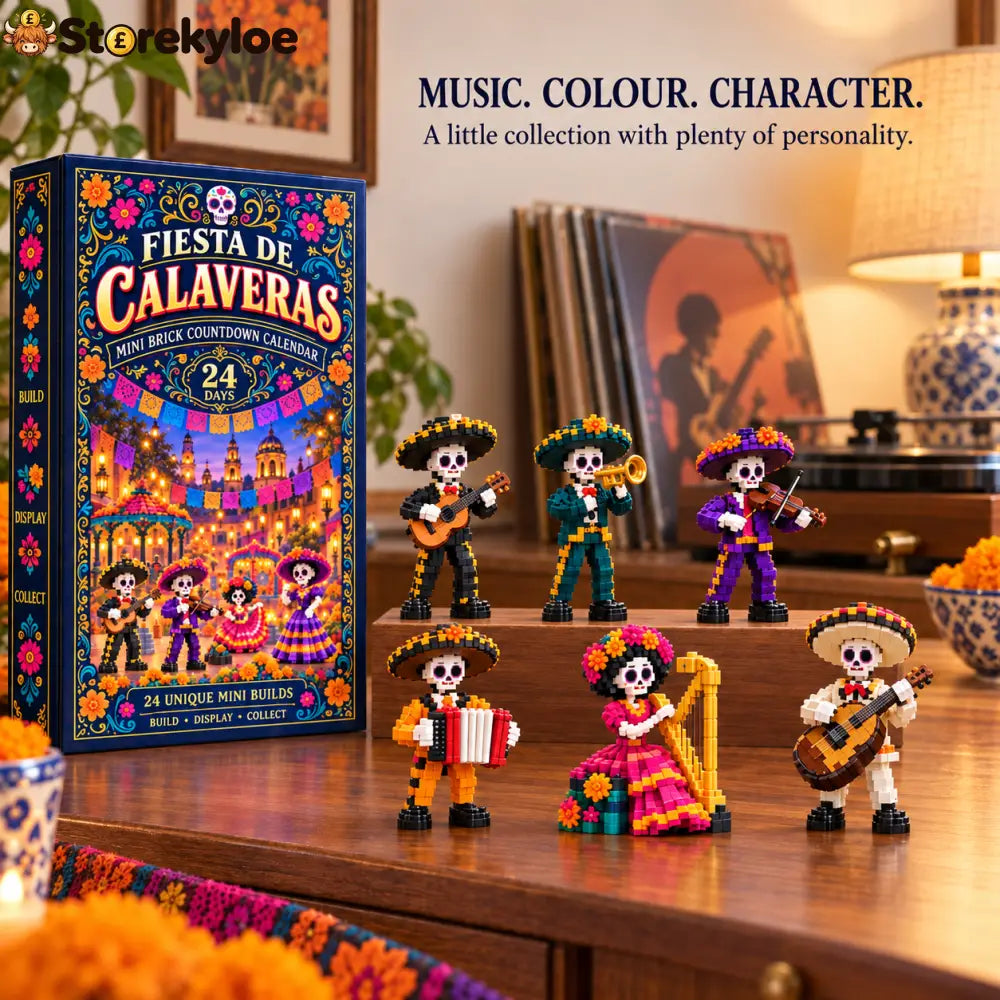 Christmas Kickoff 49% Off - 2026 Days Of Fiesta De Calaveras Blind Box - 24-day Festive Countdown, Day Of The Dead Skeleton Band Themed Collectible Miniatures Blind Box - Gift For Music Lovers