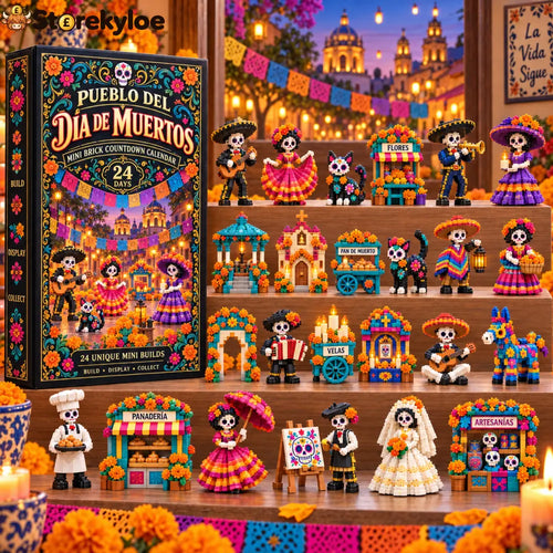 CHRISTMAS KICKOFF 49% OFF - 2026 Days of Day of the Dead Village Blind Box - 24-Day Festive Countdown, Día de Muertos Themed Collectible Miniatures Blind Box - Gift For Day of the Dead Lovers