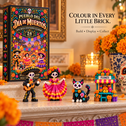CHRISTMAS KICKOFF 49% OFF - 2026 Days of Day of the Dead Village Blind Box - 24-Day Festive Countdown, Día de Muertos Themed Collectible Miniatures Blind Box - Gift For Day of the Dead Lovers