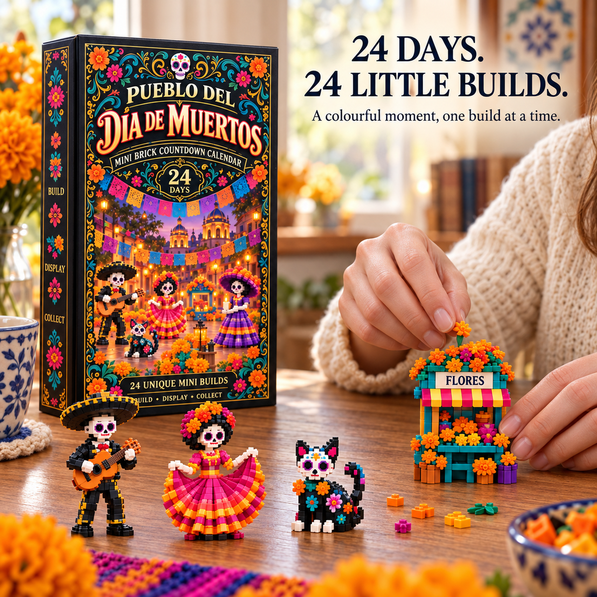 CHRISTMAS KICKOFF 49% OFF - 2026 Days of Day of the Dead Village Blind Box - 24-Day Festive Countdown, Día de Muertos Themed Collectible Miniatures Blind Box - Gift For Day of the Dead Lovers