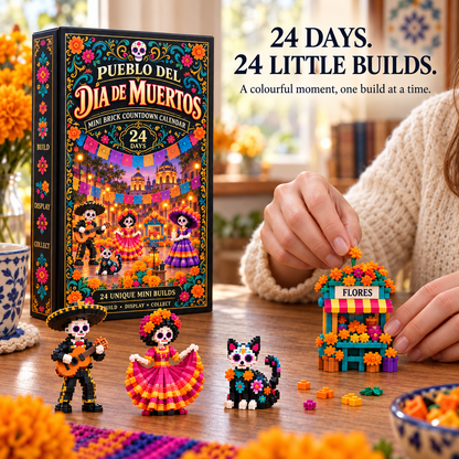 CHRISTMAS KICKOFF 49% OFF - 2026 Days of Day of the Dead Village Blind Box - 24-Day Festive Countdown, Día de Muertos Themed Collectible Miniatures Blind Box - Gift For Day of the Dead Lovers