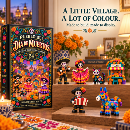 CHRISTMAS KICKOFF 49% OFF - 2026 Days of Day of the Dead Village Blind Box - 24-Day Festive Countdown, Día de Muertos Themed Collectible Miniatures Blind Box - Gift For Day of the Dead Lovers