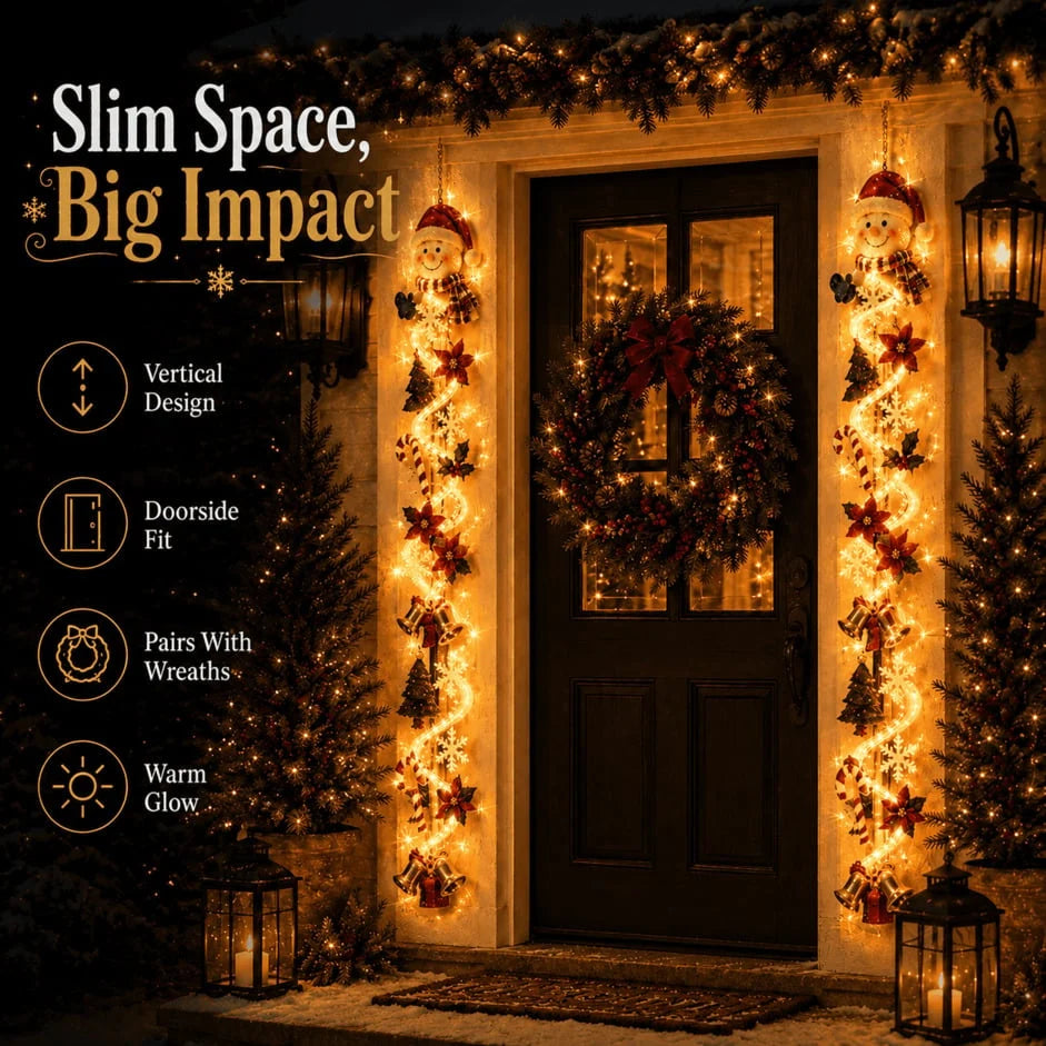🎄Merry Cascade Glowing Christmas Door Hanger