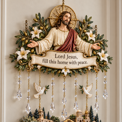Light Of Grace – Jesus Prayer Wall Light With Nativity Scene