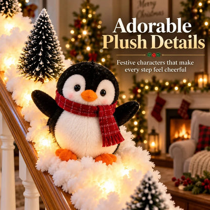 🔥hot Sale 40% Off🔥playful Penguin Snowy Stair Railing Decor