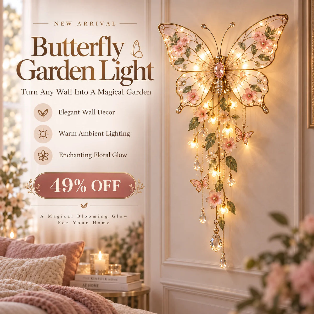 🔥last Day 49%🦋butterfly Garden Light