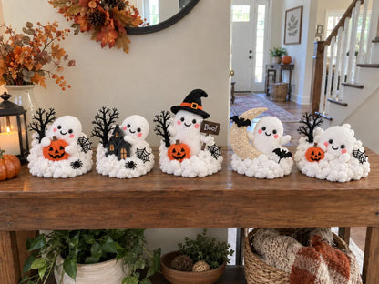 ⏳ Last Day 49% Off – 👻 Glowing Ghost Staircase Decor | 5 Playful Halloween Characters For Railings, Mantels & Entryways 🎃