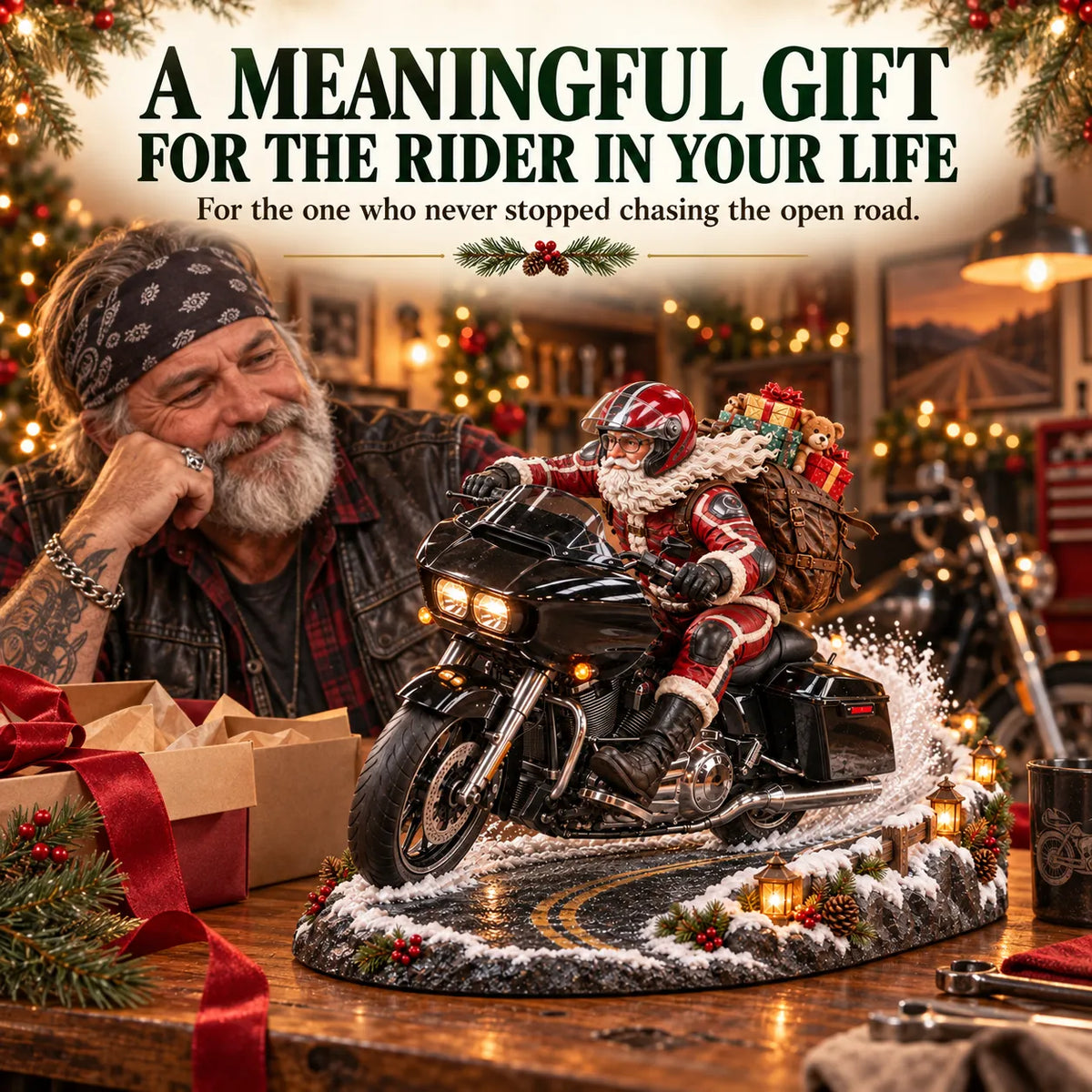 🔥hot Sale 49% Off🏍️🎅 Santa’s Ride Home – Christmas Motorcycle Keepsake Collection💨