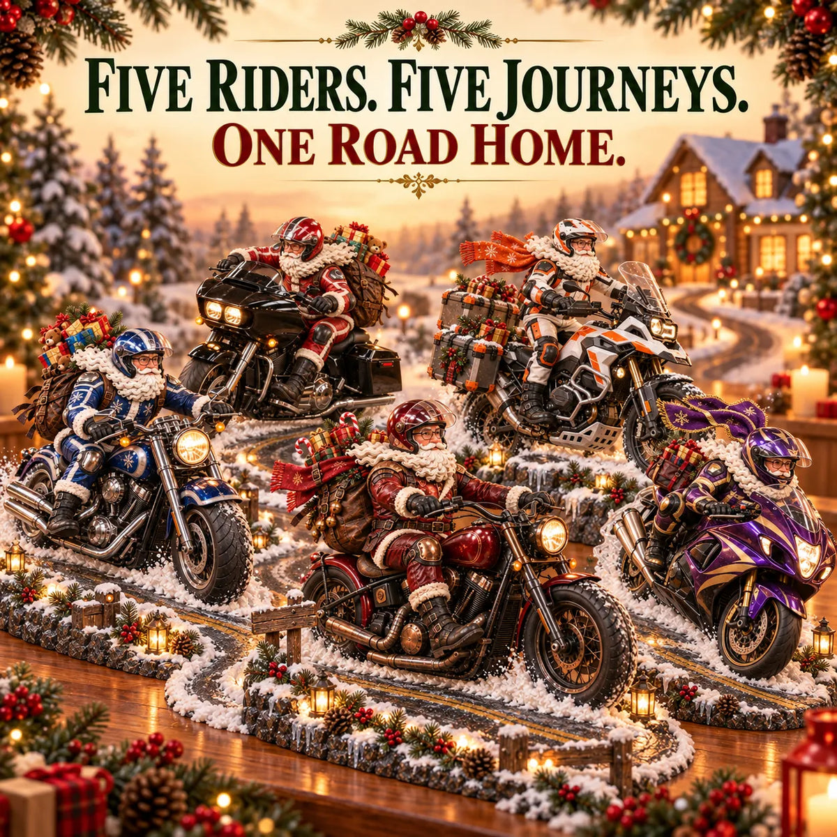 🔥hot Sale 49% Off🏍️🎅 Santa’s Ride Home – Christmas Motorcycle Keepsake Collection💨