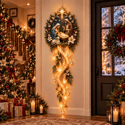 🌟 Nativity Starfall Wall Light – A Meaningful Christmas Glow