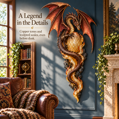 ✨last Day 49% Off✨🐉 Dragon Egg Guardian™ – Lighted Dragon Fantasy Wall Art