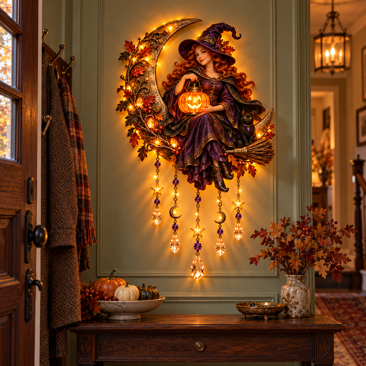🎃Witch’s Moon Crystal Wall Light🌙