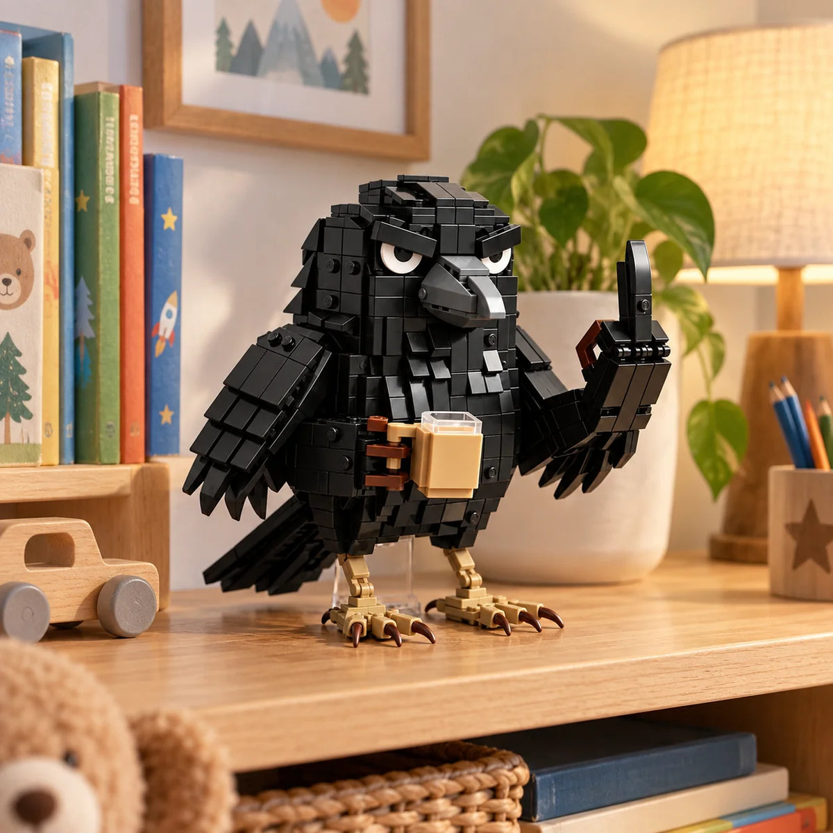 🖤 Gothic Raven Buildable Decor Set