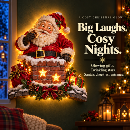 Cheeky Santa Chimney Wall Light