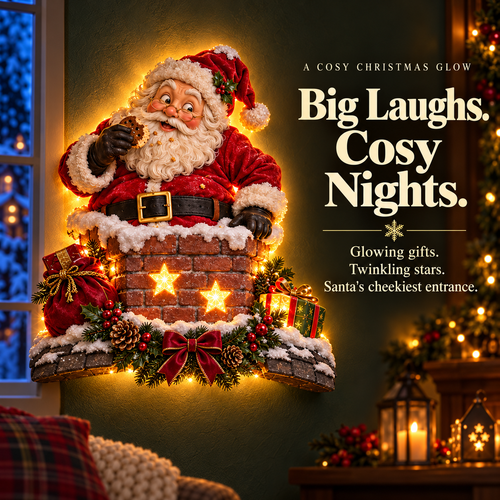 Cheeky Santa Chimney Wall Light