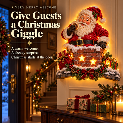Cheeky Santa Chimney Wall Light