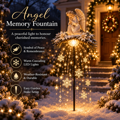 ❤️ Cardinal Memory Fountain – Lighted Christmas Remembrance Garden Decor