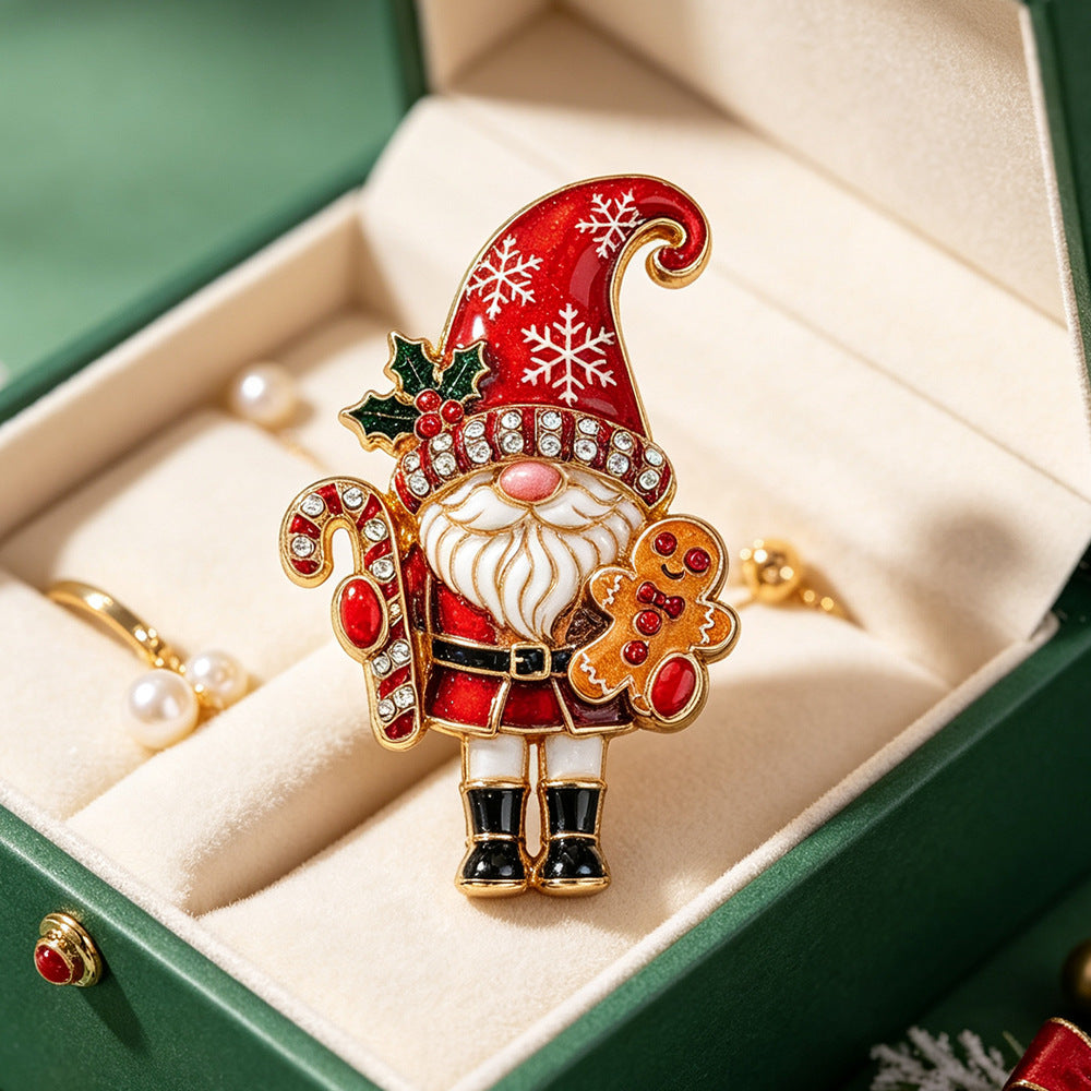🎄🎅Christmas Gnome Enamel Brooch Pin 🎄🎅