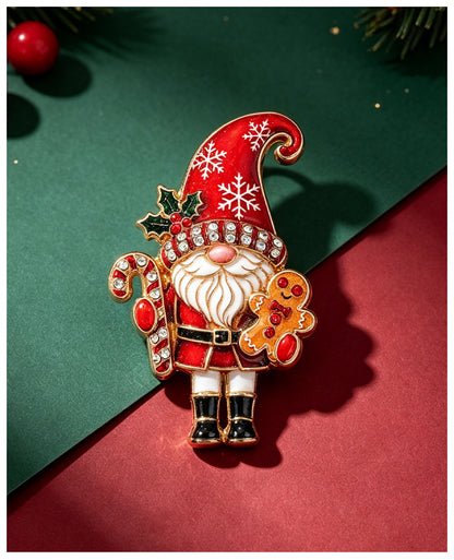 🎄🎅Christmas Gnome Enamel Brooch Pin 🎄🎅