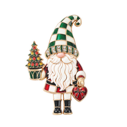 🎄🎅Christmas Gnome Enamel Brooch Pin 🎄🎅