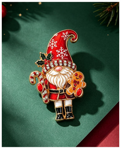 🎄🎅Christmas Gnome Enamel Brooch Pin 🎄🎅