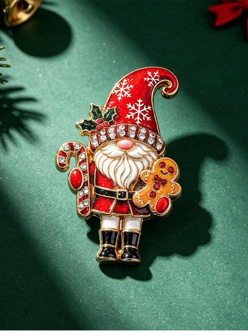 🎄🎅Christmas Gnome Enamel Brooch Pin 🎄🎅