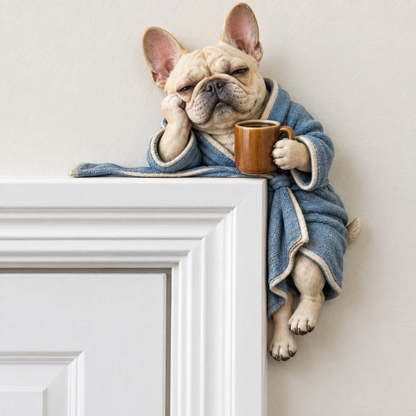 Cozy Coffee Dachshund Door Corner Topper